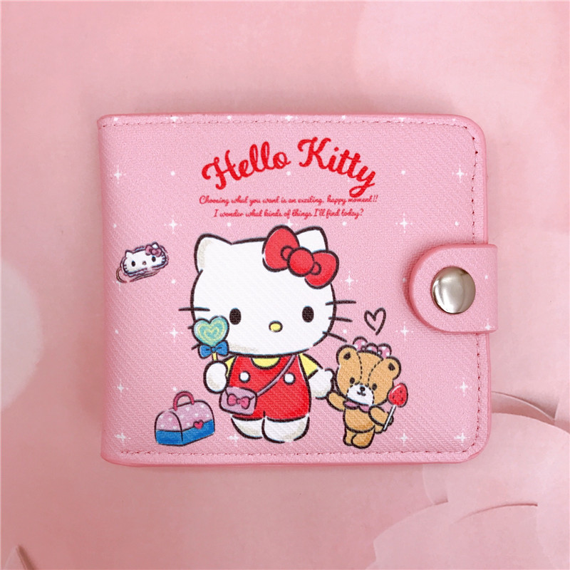 New PU Kurumi Money Pouch Coin Wallet Card Wallet Clip in pelle con bottone Casual Short 2 Fold KT PC Dog Kurumi UPS