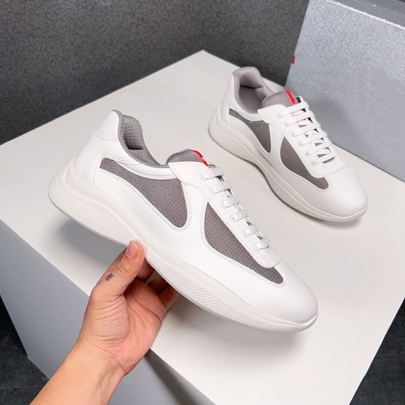 2023 Designer shoes America Cup casual shoes sneakers trainers mens Breathable Soft Rubber and Bicycle Fabric Sports shoes Lace Up Outdoor Running shoes dhgate