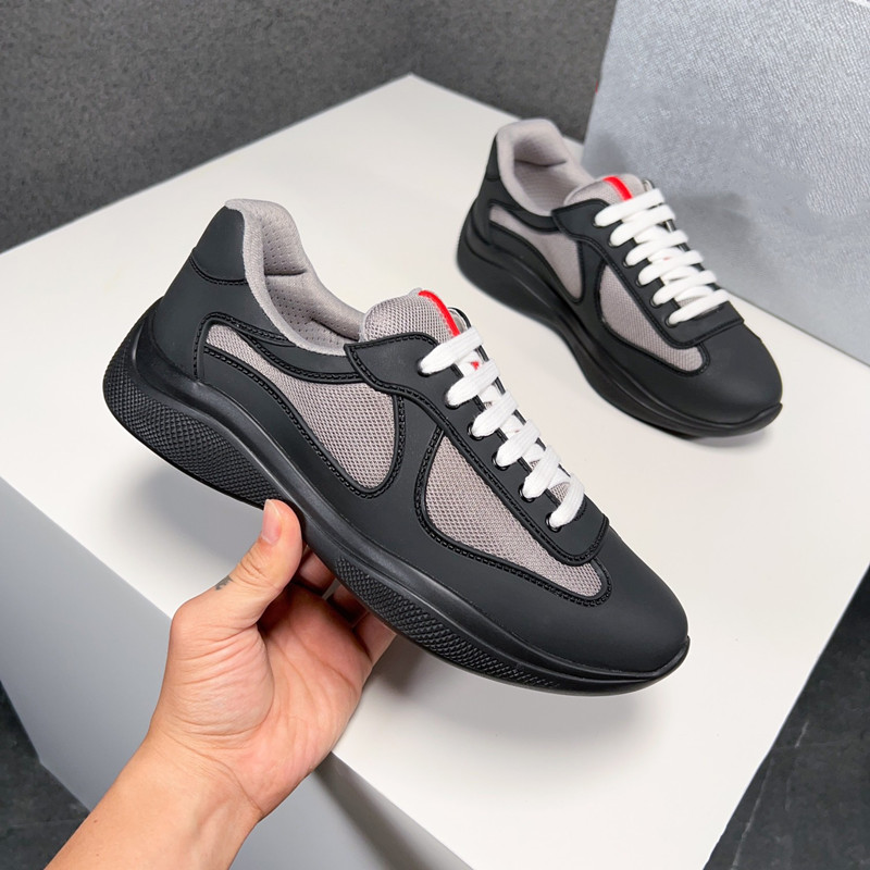 2023 Designer shoes America Cup casual shoes sneakers trainers mens Breathable Soft Rubber and Bicycle Fabric Sports shoes Lace Up Outdoor Running shoes dhgate