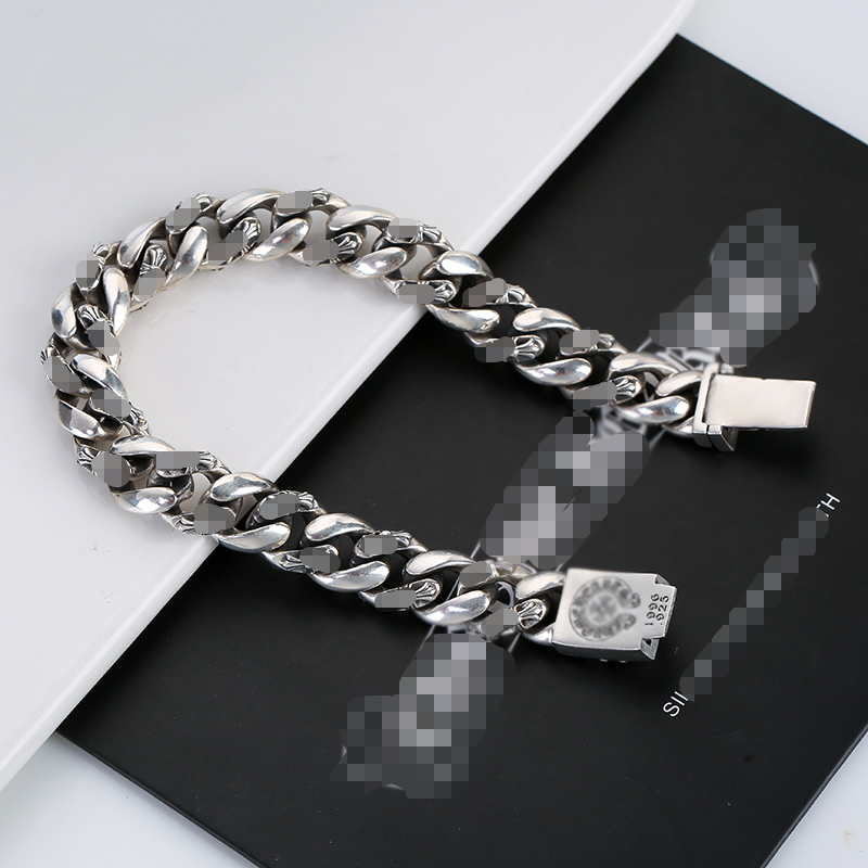 Mode Armband Cross Sterling Zilveren Armband Mannen Knappe Retro Aanmatigende Cross Armband