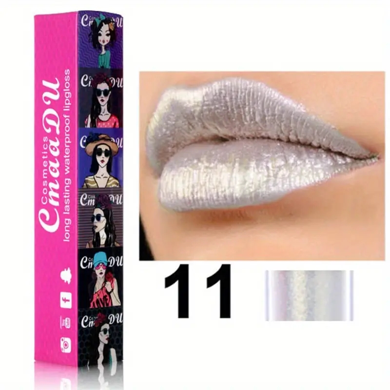 Autor: DHL Lady 11 Kolor Lip Gloss Zestaw: Metallic Shimmer, Glitter Lipgloss Wykończenie długotrwały, wodoodporny plama do ust