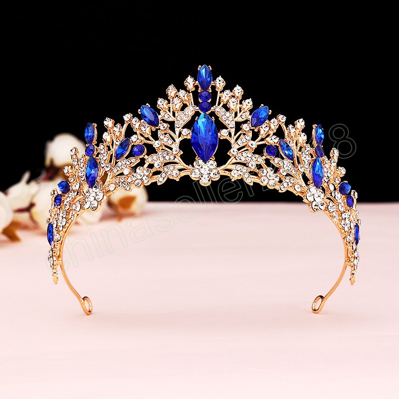 Vintage Princess Bridal Crown Hoofddeksels Crystal Tiara Voor Vrouwen Hoofddeksels Bruiloft Haaraccessoires Sieraden