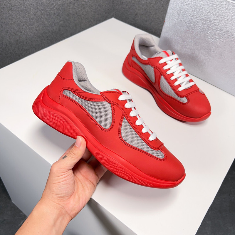 2023 Designer shoes America Cup casual shoes sneakers trainers mens Breathable Soft Rubber and Bicycle Fabric Sports shoes Lace Up Outdoor Running shoes dhgate