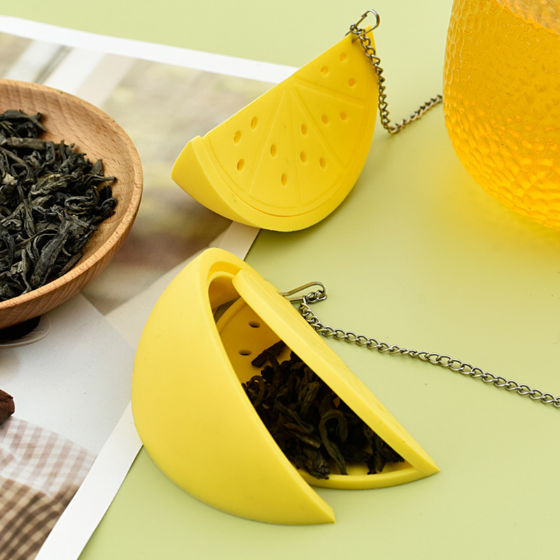 Silikon-Teebeutel, kreatives Zitronen-Teesieb, kann aufgehängt werden, Tee-Ei, Filter, Teegeschirr-Zubehör