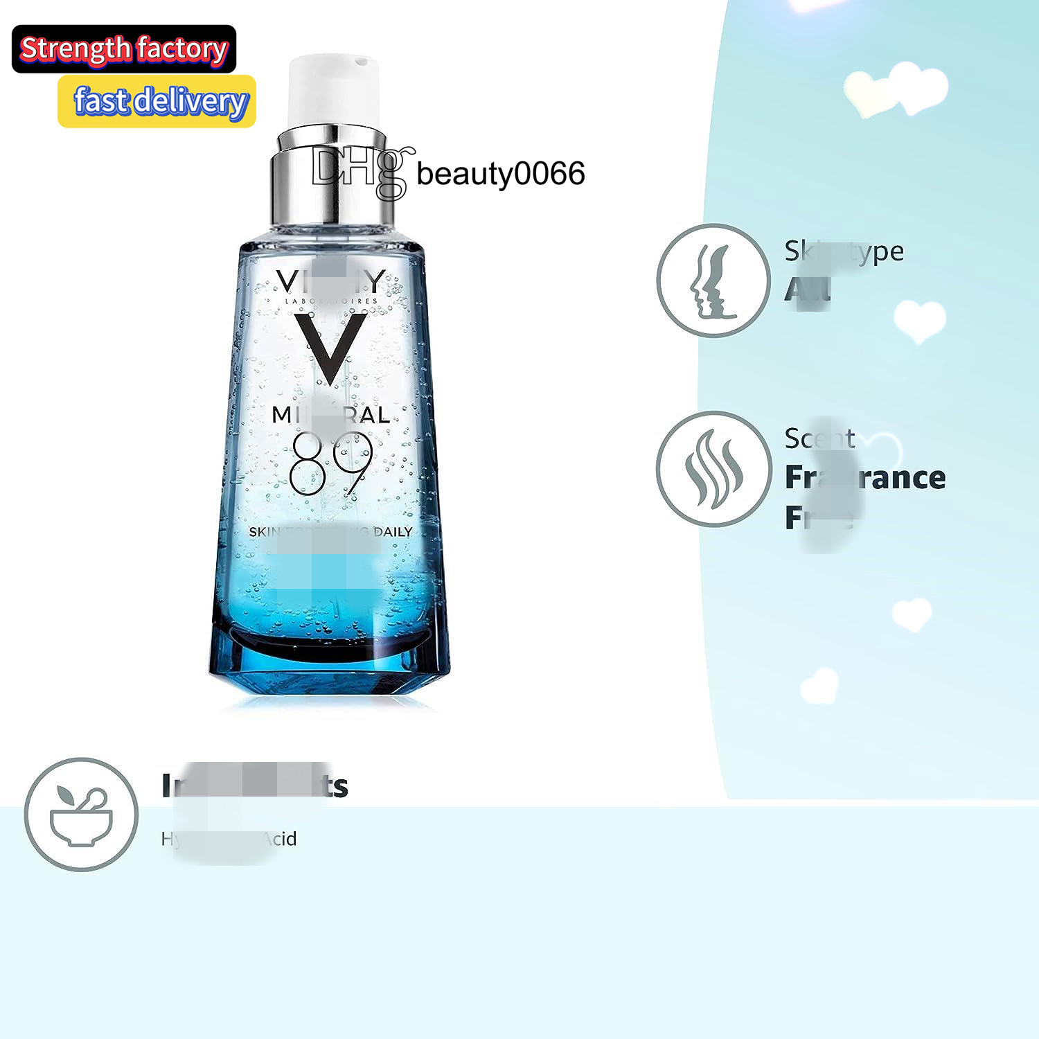 VICHY Mineral 89 VICHY Normaderm Skin Booster Hidratante Facial Diário 1,69 oz 50ml