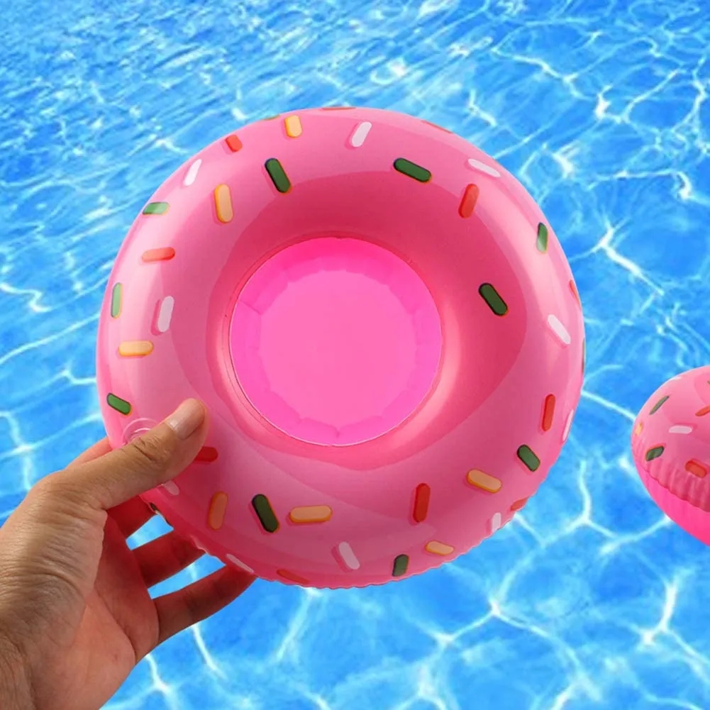 Uppblåsbara dryckinnehavare Pool Cup Holder Floats For Kids Water Fun Toys Flamingo Pool Float Party Supplies