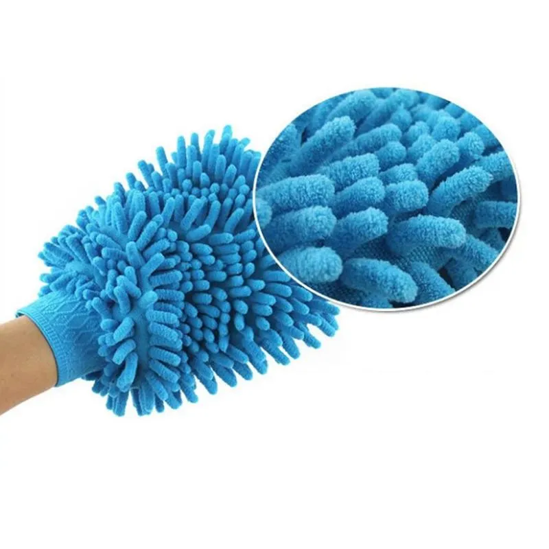 Biltvätt Mitt Cleaning Tools Chenille Mjuk tjock tvätthandskar Moto Auto Detaljering av svampdetalj rena borstdukar till sjöss