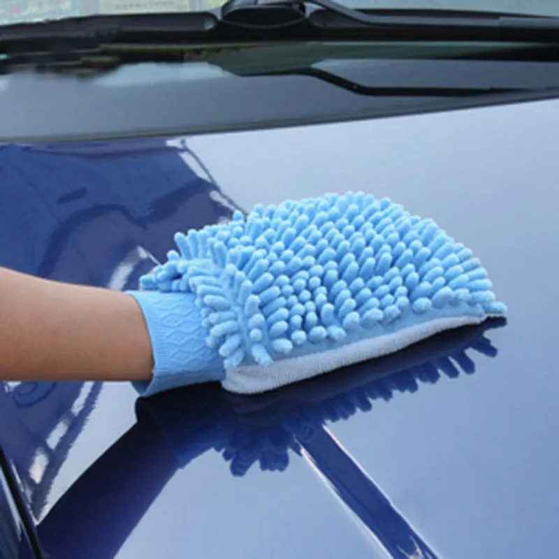 Biltvätt Mitt Cleaning Tools Chenille Mjuk tjock tvätthandskar Moto Auto Detaljering av svampdetalj rena borstdukar till sjöss