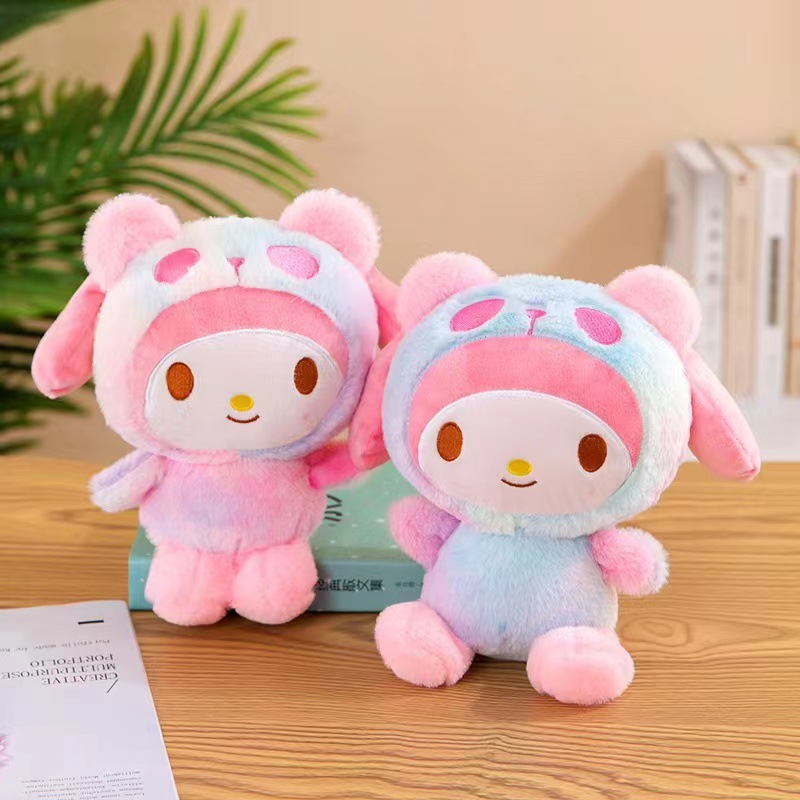 20CM lindo dibujo animado kuromi peluche kawaii KT My Melody Cinnamoroll muñecas para niños juguetes de peluche suaves animales de peluche artista PP algodón