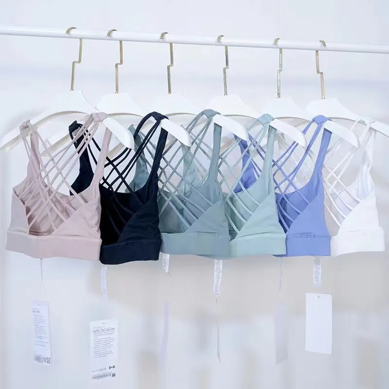 LL The new yoga wear is Free To Be cuecas esportivas longas femininas sutiã confortável de salto alto Top Bra