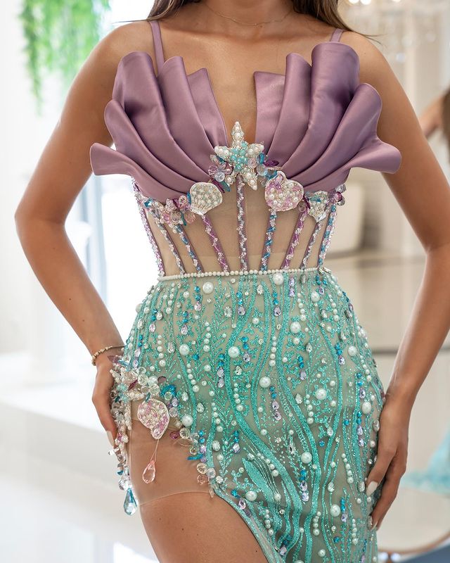 2023 Aso Ebi Mermaid Luxurious Prom Dress Beaded Crystals Evening Formal Party Second Reception Birthday Engagement Gowns Dresses Robe De Soiree ZJ774