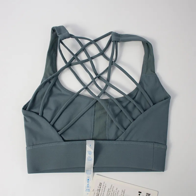 LL Le nouveau vêtement de yoga est Free To Be sous-vêtements de sport longs pour femmes soutien-gorge confort à rebond élevé Top Bra