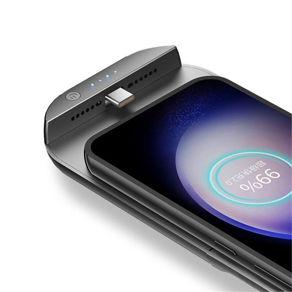 6000 mAh Samsung Galaxy S23 Ultra S23 Custodia batteria in silicone Caricabatteria da banco Cover supporto posteriore