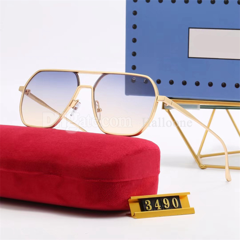 Klasyczne luksusowe projektanci przeciwsłoneczne Mężczyźni Kobiety Uv400 Square spolaryzowane soczewki Polaroid Słońce Kieliszki Lady Pilot Pilot Pilot Outdoor Sports Travel plażowe okulary przeciwsłoneczne