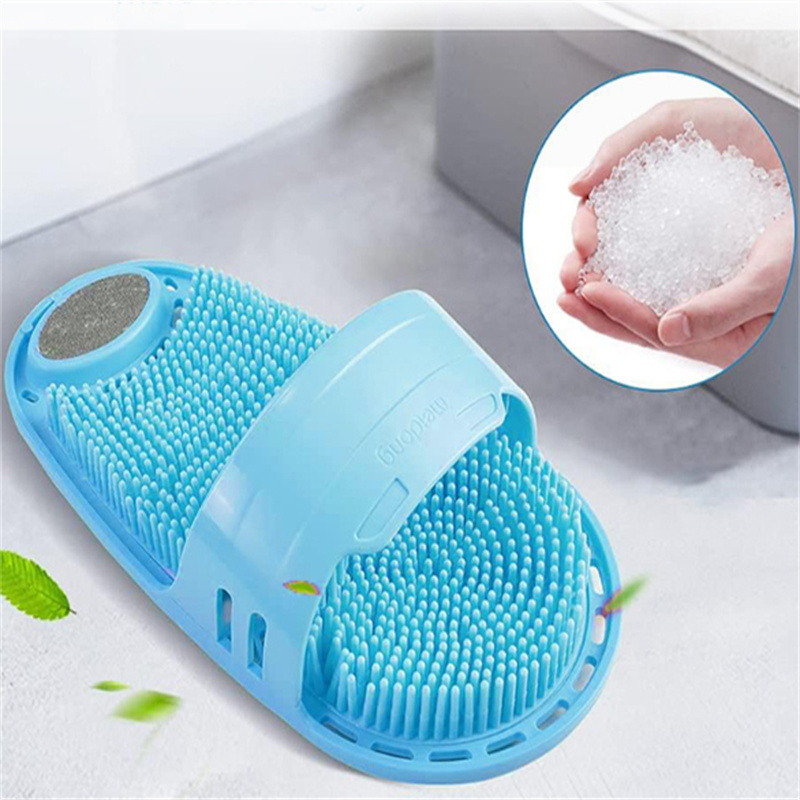 Silicone bain Massage coussin brosse pour paresseux lavage pieds propre peau morte salle de bain artefact dos coussin douche pied JL1734