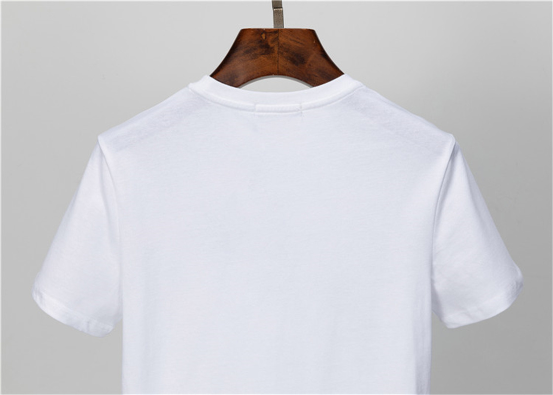 T-shirt en coton à manches courtes pour hommes d'été mince absorbant la sueur mode décontractée mince pour hommes, plus la taille lâche demi-manche ronde neck01