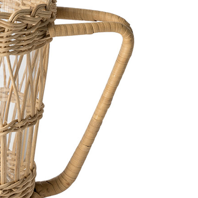 Thermisch glas met handgeweven rotan vakantiegeschenken Leuk in elke kamerdecoratie Natuurlijke rieten verpakte drinkbeker