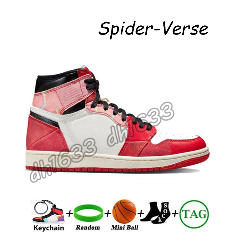 Mens Basketball Shoes Jumpman 1 high OG 1s Spider-Verse Skyline Washed Pink Starfish Lost Found Bred Patent University Blue men women Sport Sneaker Trainers Size 36-46