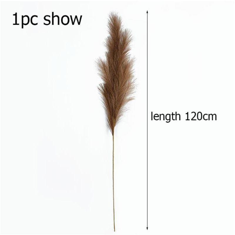 Dried Flowers 120cm Natural Reed Bouquet Artificial Pampas Grass Flower For Home Room Decor Wedding Birthday Party Fake Plants JL1730