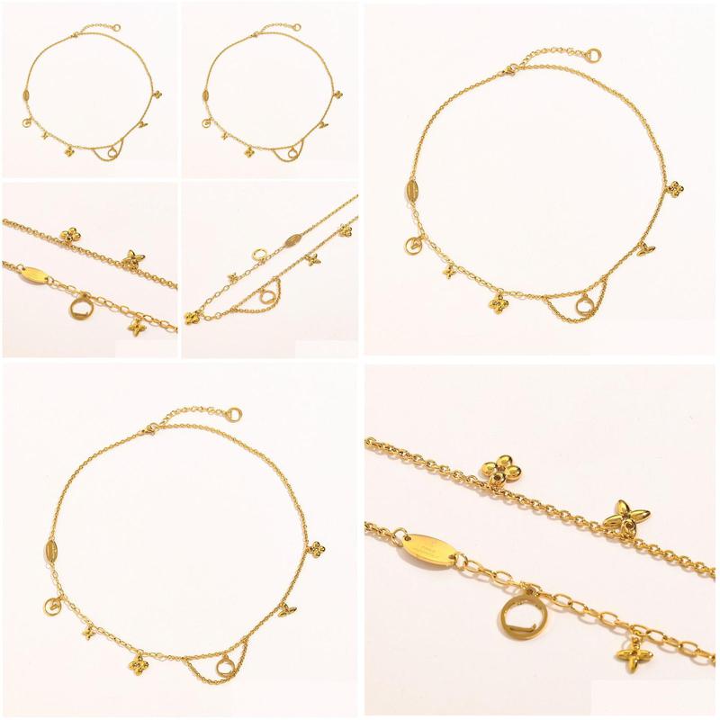 Pendant Necklaces Luxury Jewelry Moissanite Diamond Necklace Designer Classic Clover Charm 18K Rose Gold Sier Plated For Women Engagem Dhcfa