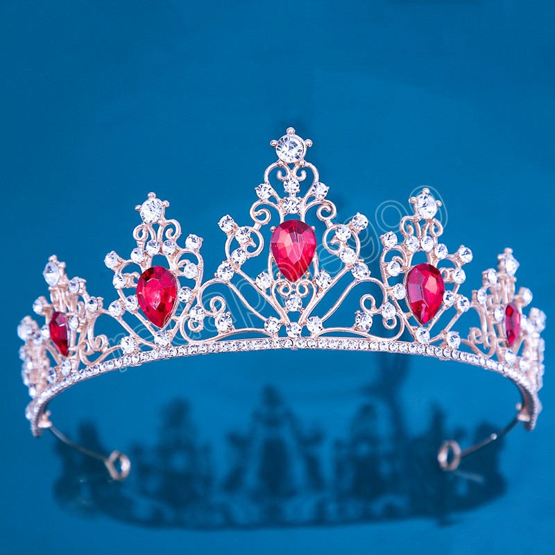 Gioielli capelli con corona di cristallo ragazze coreane di lusso Tiara Festa di compleanno donna Accessori corona nuziale con strass da sposa