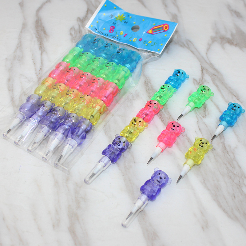 Cute Cartoon Bear Pencils Pisanie Pens Pens School Office Supplies Pencil For Kids Pomiar Prezent