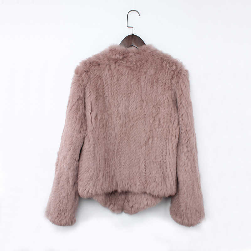 Women's Fur Faux Fur Real Rabbit Fur Knit Cardigan Coat Jacket Natural Handmade Irregular Collar Overcoat Rabbit Fur Knitted Outerwear Vest HKD230727