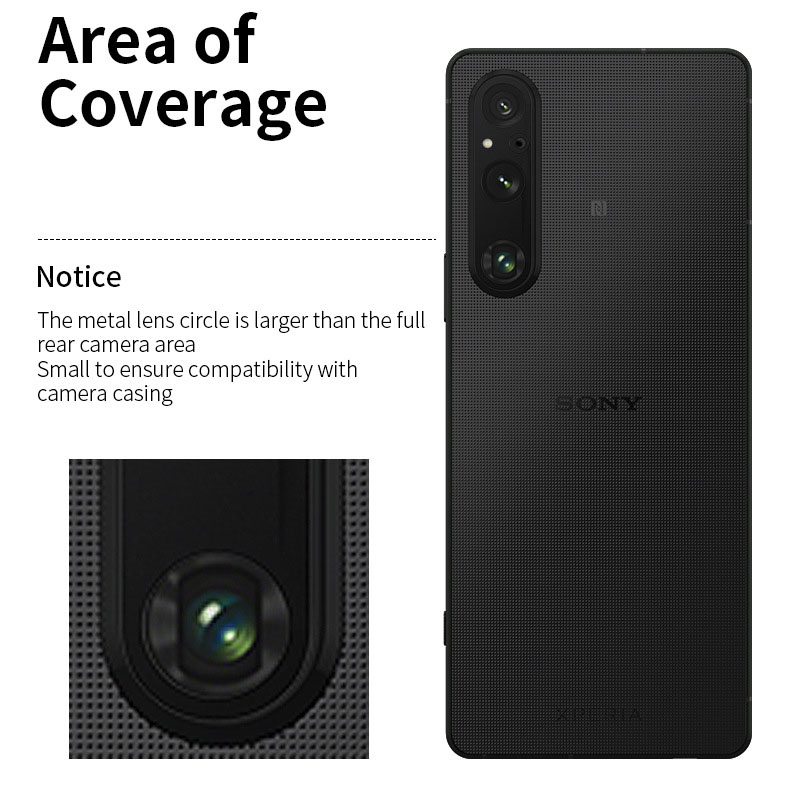 소니 Xperia 1V 1V 10V 5G 금속 전화 Len 보호 필름의 후면 카메라 렌즈 링 커버