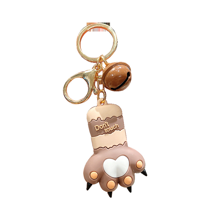 Mignon Anime Porte-clés Charme Porte-clés Fob Pendentif Belle Chat's Paw Silicone Poupée Couple Étudiants Personnalisé Créatif Saint Valentin Cadeau Petit Pendentif UPS