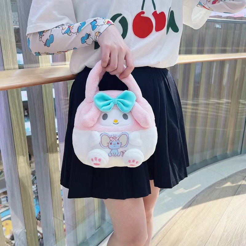 超かわいい大きな耳のぬいぐるみおもちゃ人形バッグベアハンドバッグYugui Dog Doll Bag Makeupバッグ