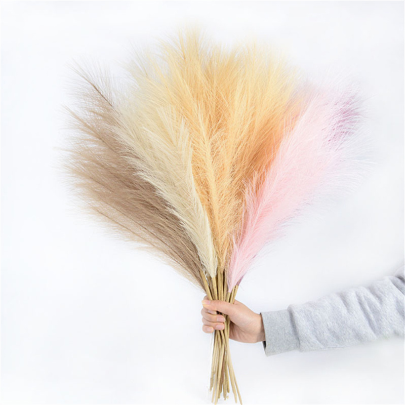 Dried Flowers 120cm Natural Reed Bouquet Artificial Pampas Grass Flower For Home Room Decor Wedding Birthday Party Fake Plants JL1730