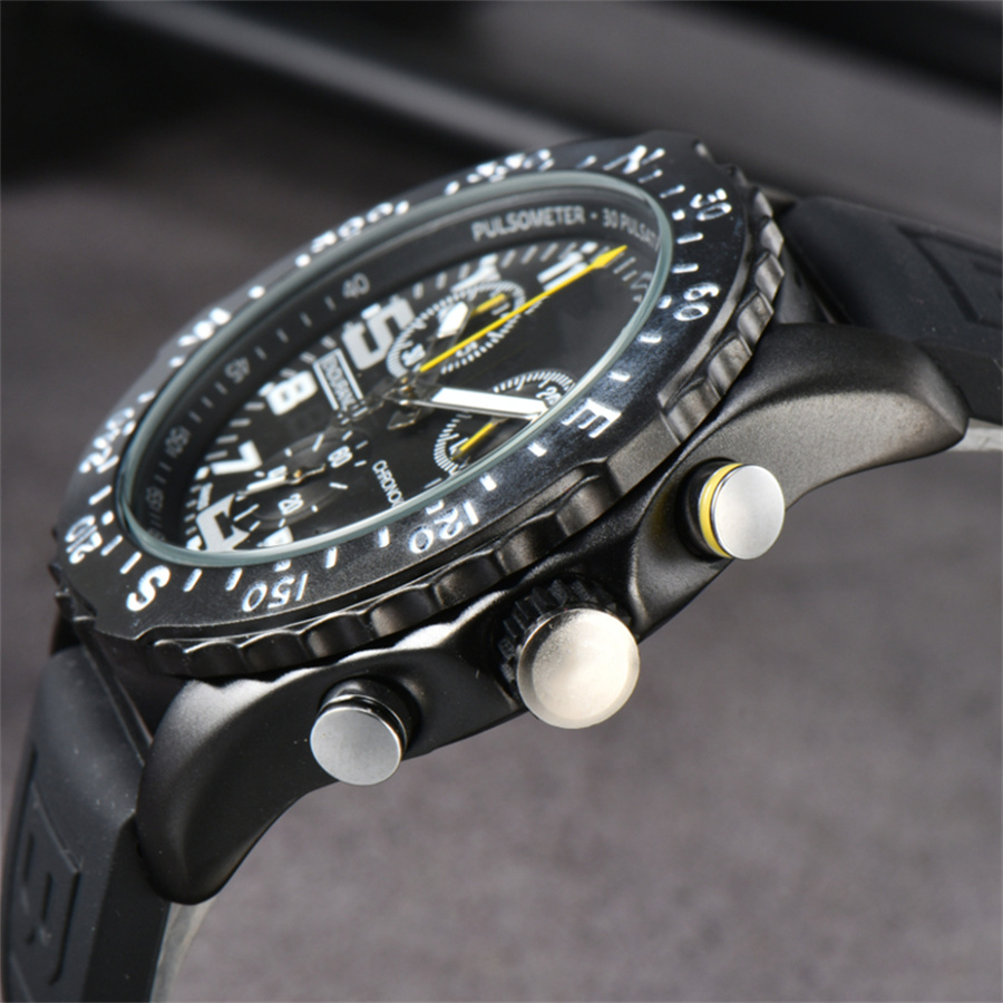 Designer Högkvalitativ Avenger Watch Man Quartz Endurance Chronograph 44mm klockor flera färger Gummiband Glas