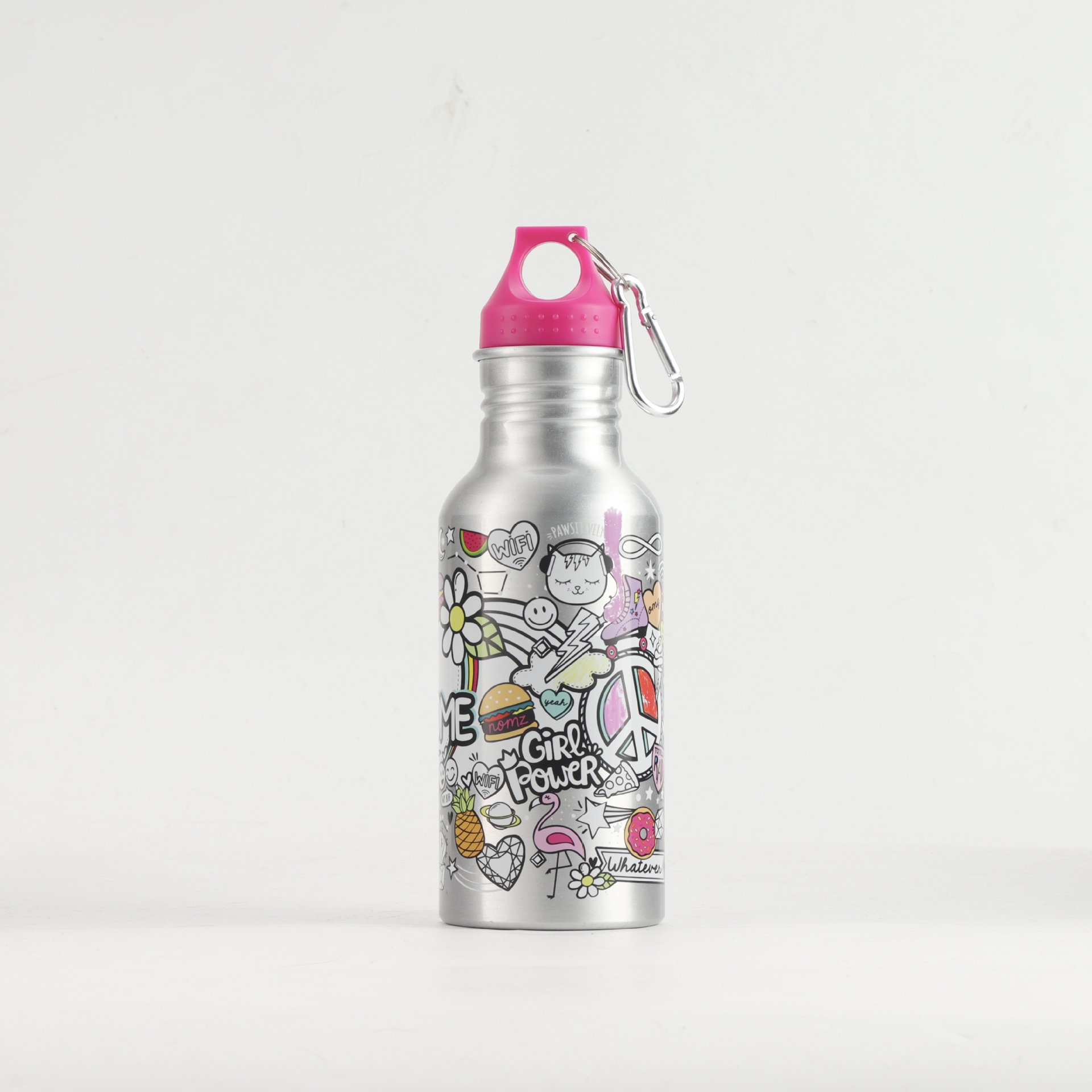 Atacado! Garrafas de água de alumínio em branco para sublimação de 500 ml para crianças Tumblers reutilizáveis isolados a vácuo de parede única com suporte de tampa personalizado Imagine!