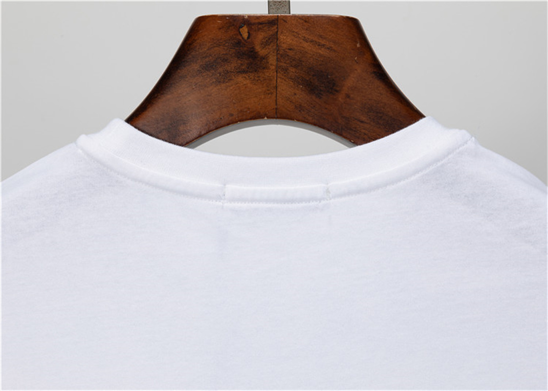 T-shirt en coton à manches courtes pour hommes d'été mince absorbant la sueur mode décontractée mince pour hommes, plus la taille lâche demi-manche ronde neck01