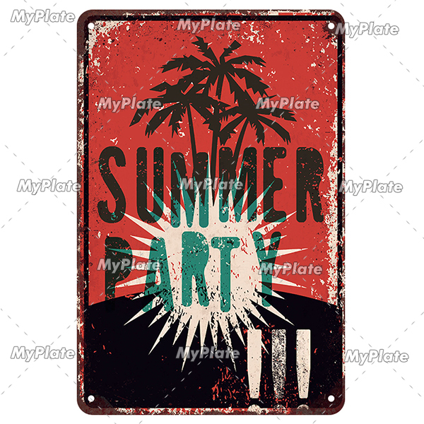 Welcome To TIKI Bar Targhe in metallo Targa vintage TIKI Bar Art Metal Plate Birra Targhe in metallo Poster Decor Bar Pub Club Man Cave Decorazione da parete Regalo personalizzato 30X20CM w01