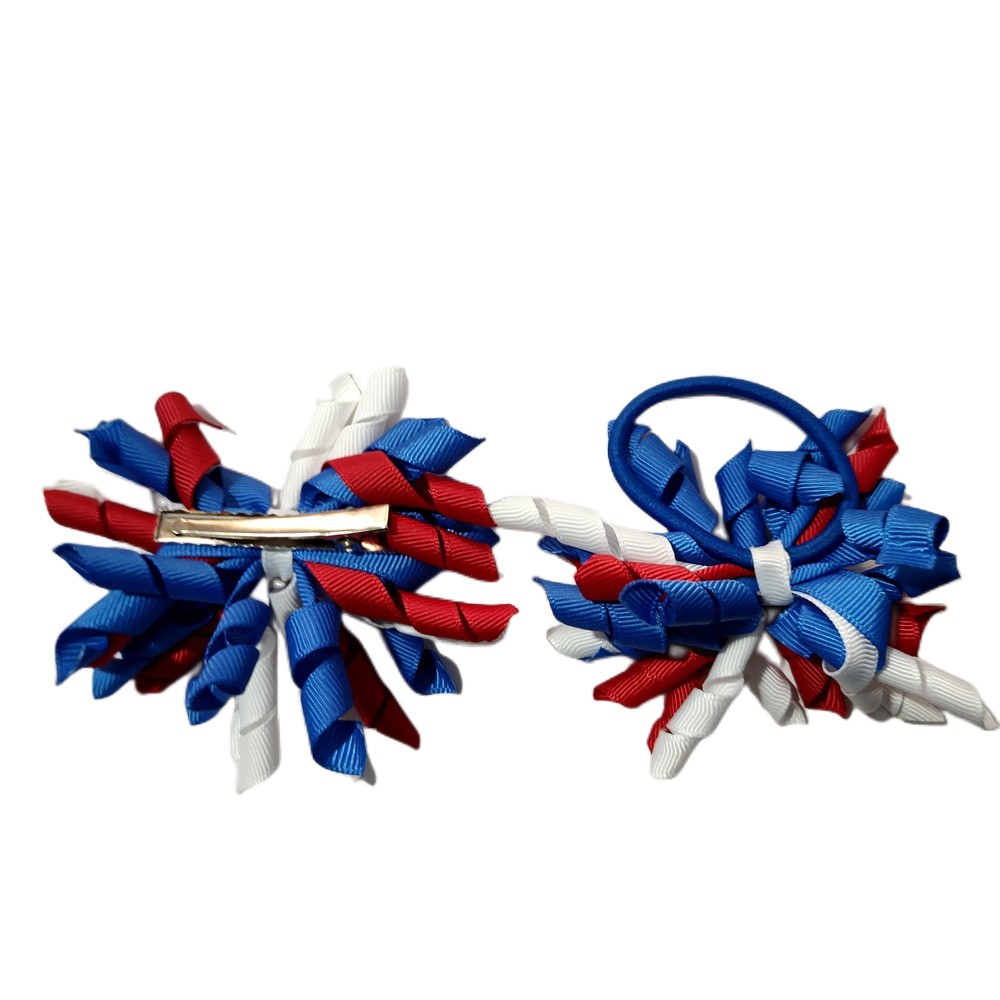 Girls Baby Korker Hair Bows Alligator Clips Elastic HairBand Curlers Ribbon 3 