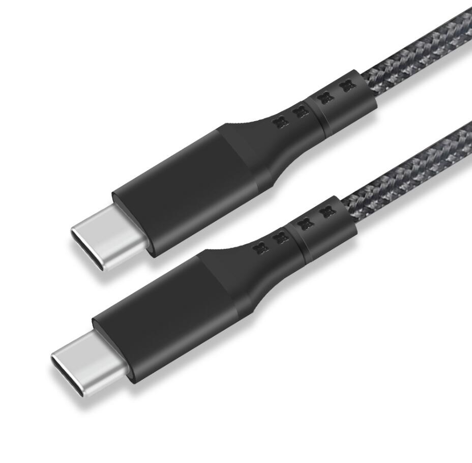 نايلون مضفر من النوع C إلى C Cable 60W PD Typec Cable 3A كابل الشحن السريع لـ 15 Samsung