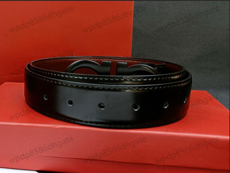 2023 Men Designers Belts Classic fashion casual letter smooth buckle womens mens leather belt width 3.3cm with Classic Litchi Pattern