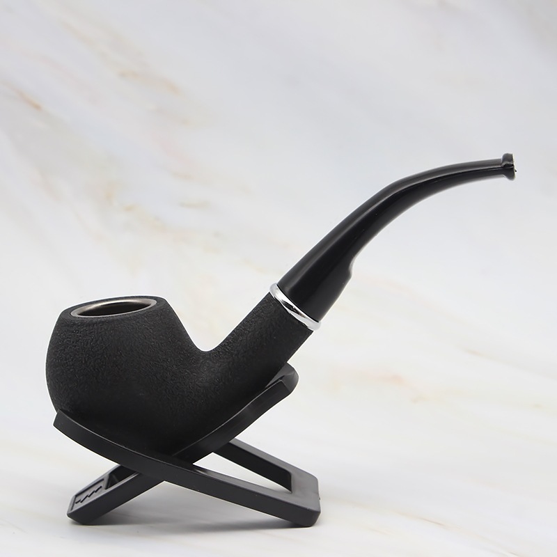 Smoking Pipes Resin pipe black frosted marble resin pipe CF702 fine gift men's pipe