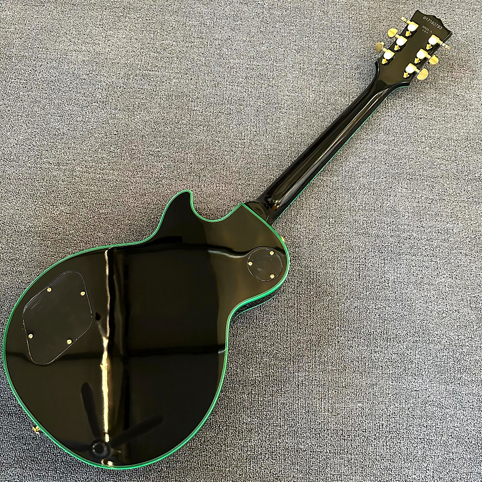 Loja personalizada, feita na China, guitarra elétrica de alta qualidade, hardware dourado, guitarra verde, frete grátis