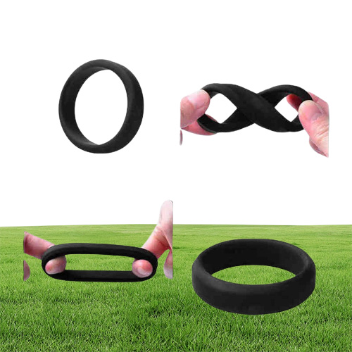 Massage 3 tailles Silicone Pinis durable Anneau Adulte Men Amélioration de l'érection Ejaculation Delate Reck Rings Agrandir les jouets sexuels pour Male7025794