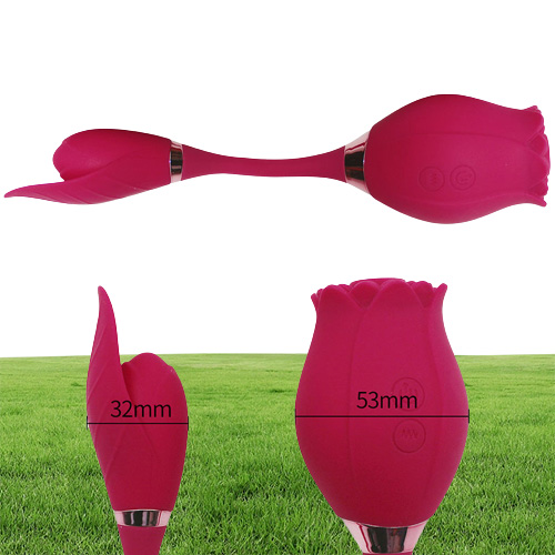 Vibrador en forma de rosa, vibración de 10 velocidades, succionador de clítoris, succión de vagina, estimulación del clítoris, masturbación femenina Gspot 5596204