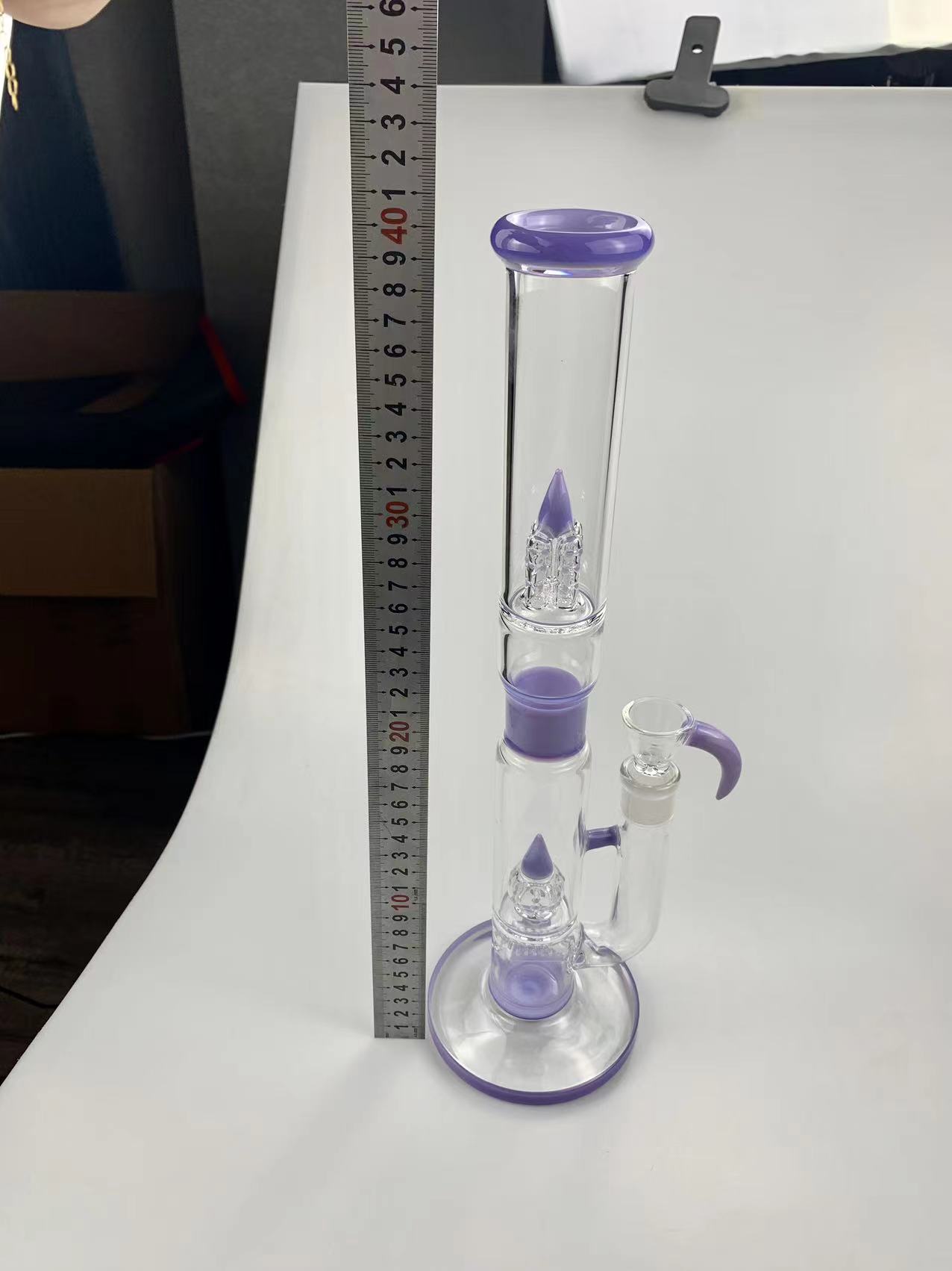 Personnalisation bang en nid d'abeille narguilés Bang en verre borosilicate Gravity Hookah Elf Bardab rig attrape-cendres Bol en corne de vache gratuit de la même couleur