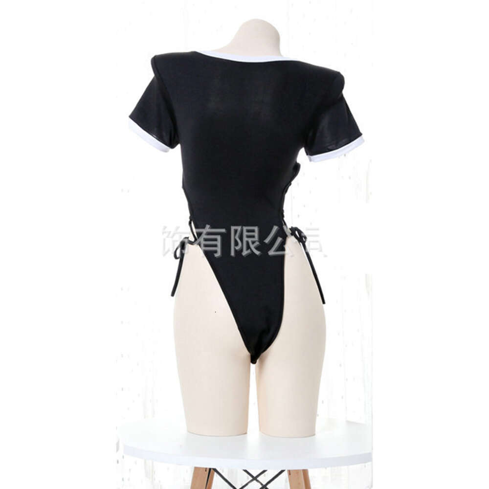 Ani escola estudante preto bodycon maiô traje anime menina apertado collant bodysuit roupa de banho uniforme lingerie cosplay cosplay