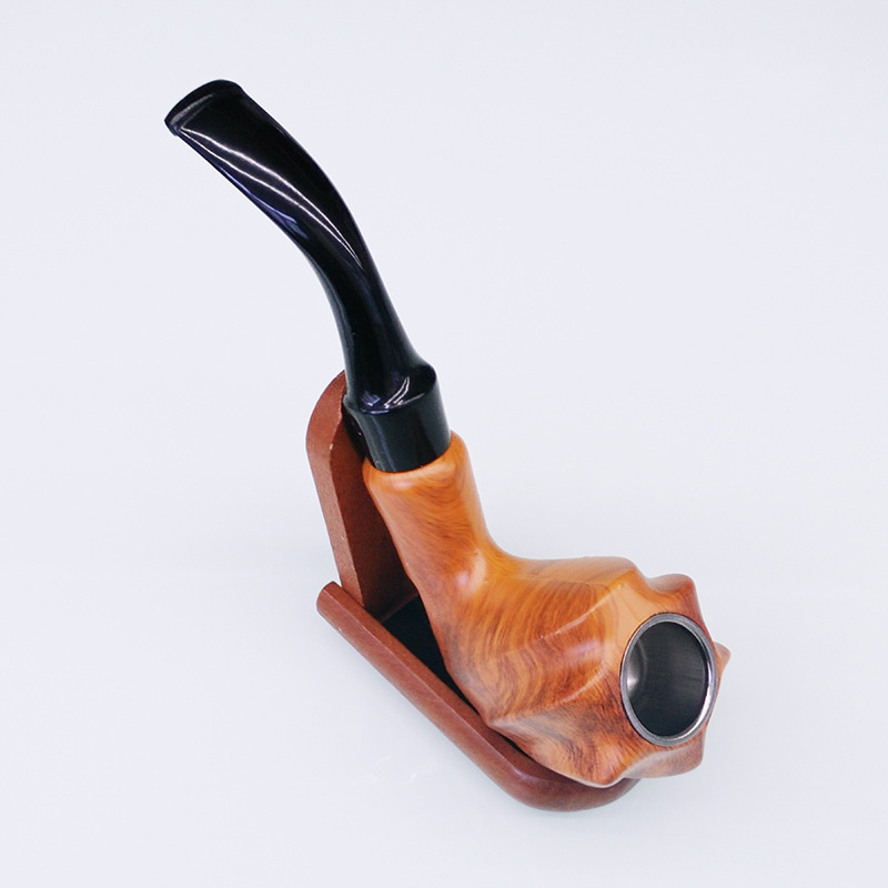 Tubi di fumo Pipa in primo piano CF5529 resina gomma legno tubo lunghezza 15,4 cm grande attrezzatura fumare pipa