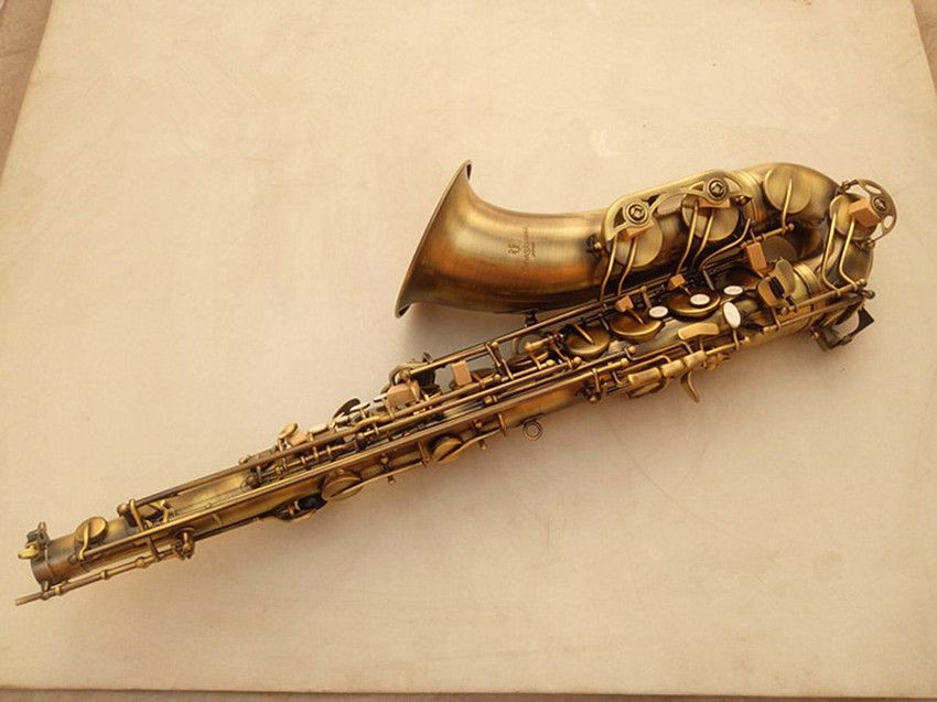Neues Tenorsaxophon T-992, hochwertiges Bb-Saxophon aus antikem Messing, Musikinstrument mit Kofferzubehör