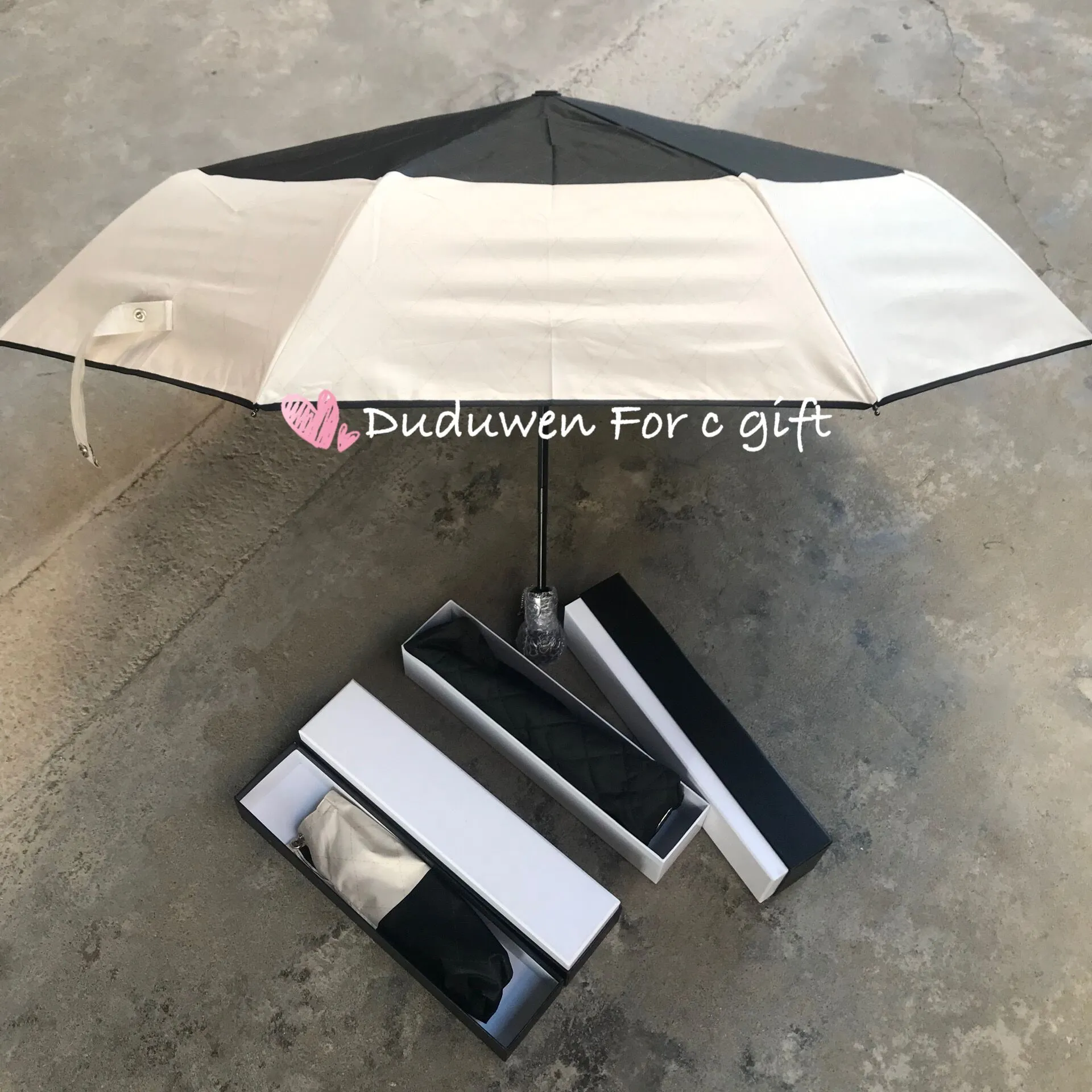 Modemarken-Regenschirme, klassische Stoff-Kettentasche für Kollektion, trendiger Blumen-Regenschirm