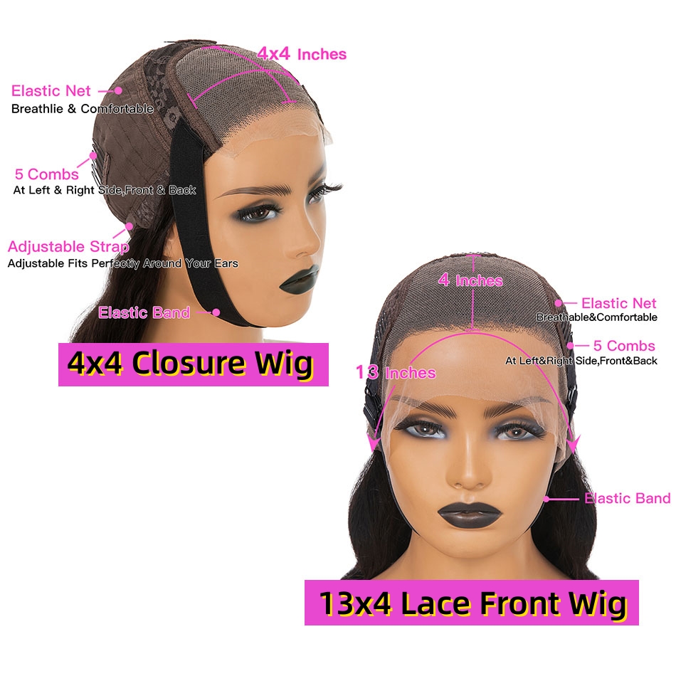 Curly Human Hair Wigs For Women 13x4 HD Deep Wave Spets Frontal Wig Pre Plucked 30 tum Brasiliansk vattenvåg 4x4 Spetsstängning Wig Wig