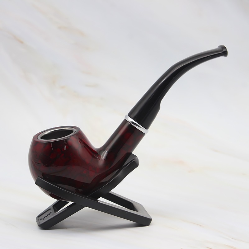 Smoking Pipes Resin pipe black frosted marble resin pipe CF702 fine gift men's pipe