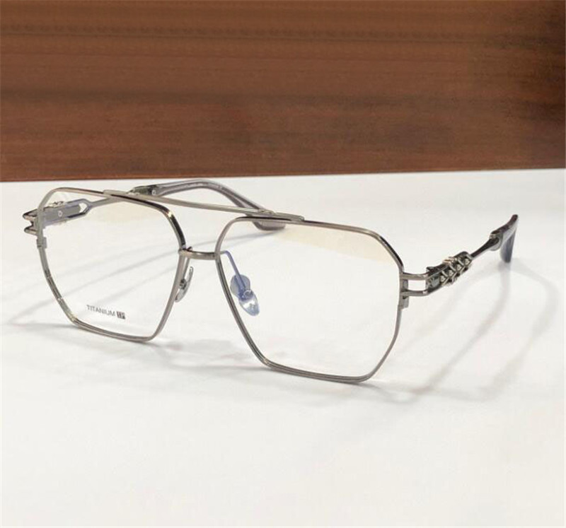 Lunettes optiques carrées, nouveau design de mode, monture métallique exquise, forme rétro, style punk, verres clairs, 5313